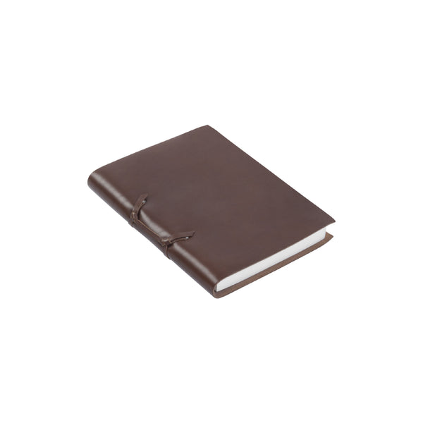 Amiramour Leather Notebook 'Legacci' in brown closed by Giobagnara x Rabitti 1