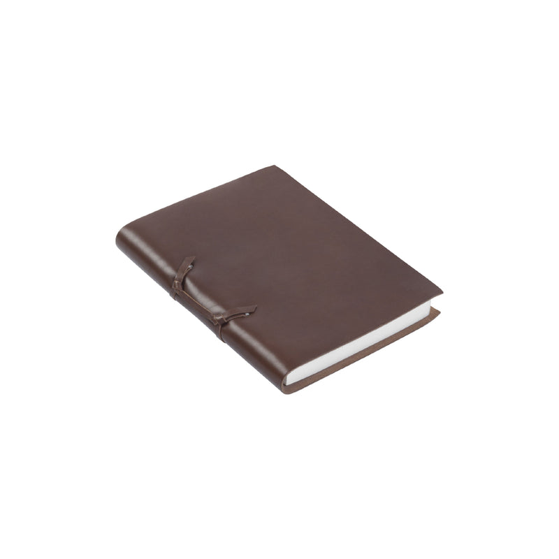 Amiramour Leather Notebook 'Legacci' in brown closed by Giobagnara x Rabitti 1