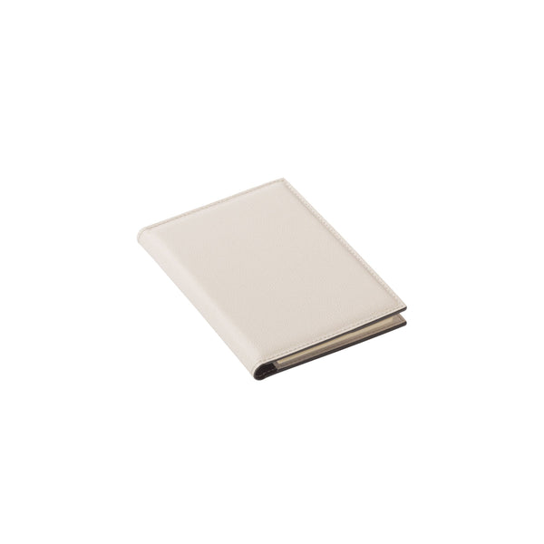 Amiramour Leather Small Notepad Holder small in ivory with Paper Sheets by Giobagnara 