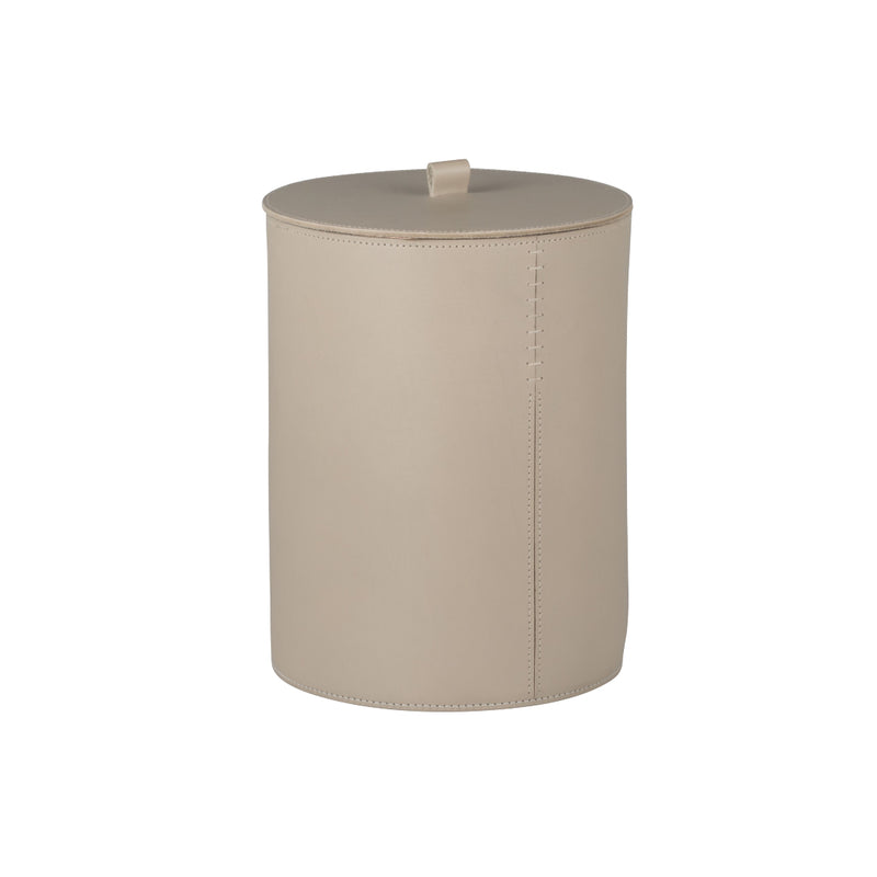 Amiramour Leather Round Wastepaper Bin 'Orvieto' by Giobagnara x Rabitti 