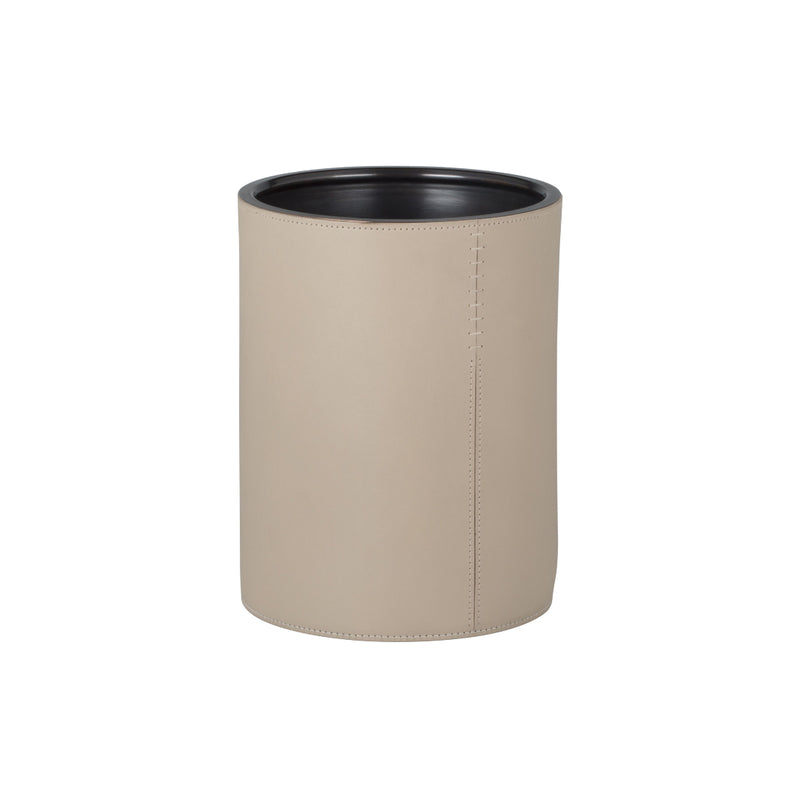 Amiramour Leather Round Wastepaper Bin 'Orvieto' by Giobagnara x Rabitti 3