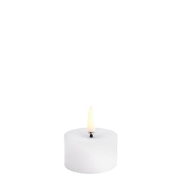 LED tea light candle 5cm in Nordic White by Uyuni Lighting, real flame effect