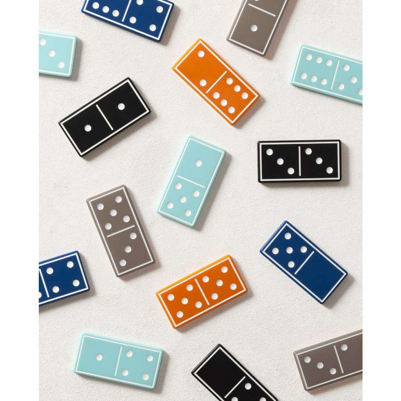 Colorful dominoes on a light background