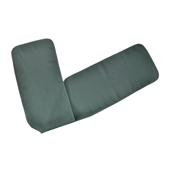 green linen table runner folded 