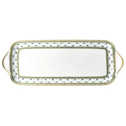 Long Cake Serving Platter Allée du Roy porcelain by Raynaud