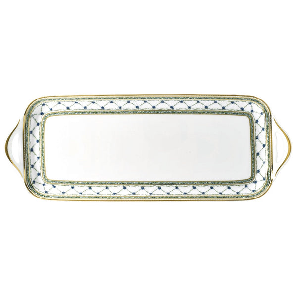 Long Cake Serving Platter Allée du Roy porcelain by Raynaud