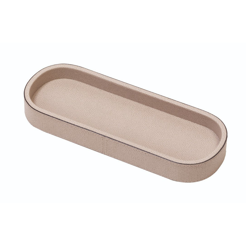 Long Rectangular Leather Tray Polo medium Calfskin Golf leather by Giobagnara