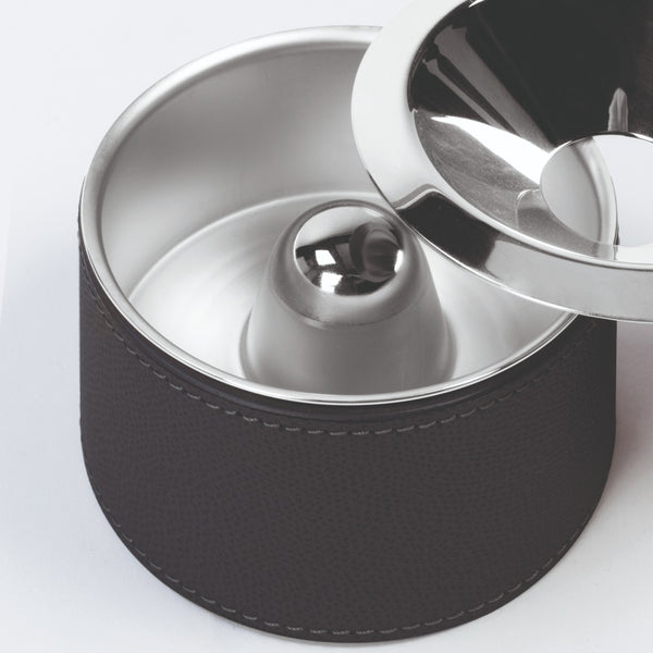 luxury lotus windproof ashtray in leather by Giobagnara