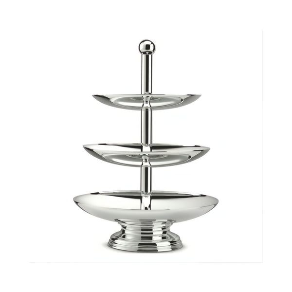 Luna Silver-Plated Three Levels Fruit Stand by Schiavon
