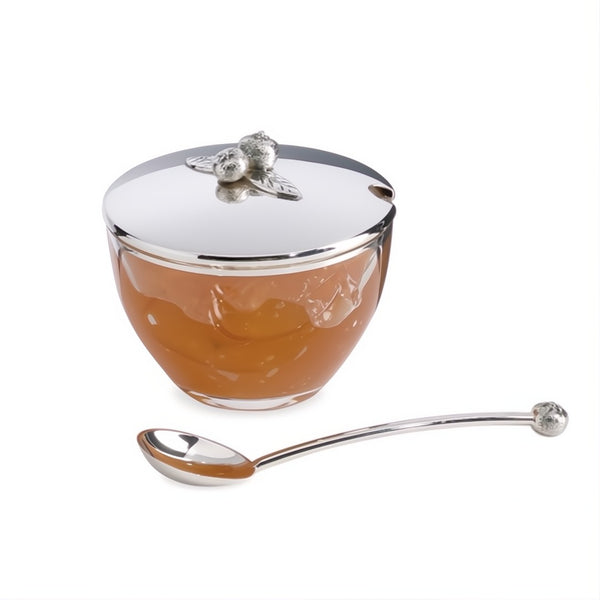 Styled Silver-plated jam spoon with orange detail by Sonja Quandt