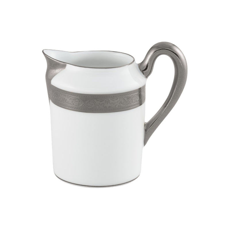 Porcelain milk jug with platinum rim from the Ambassador Platine collection by Raynaud