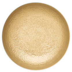 Minéral Gold deep plate by Raynaud, Limoges porcelain with sculpted gold relief