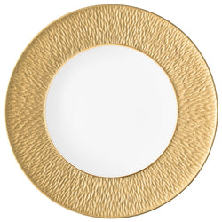 Minéral Gold dinner plate 29cm by Raynaud, Limoges porcelain with gold sculpted relief