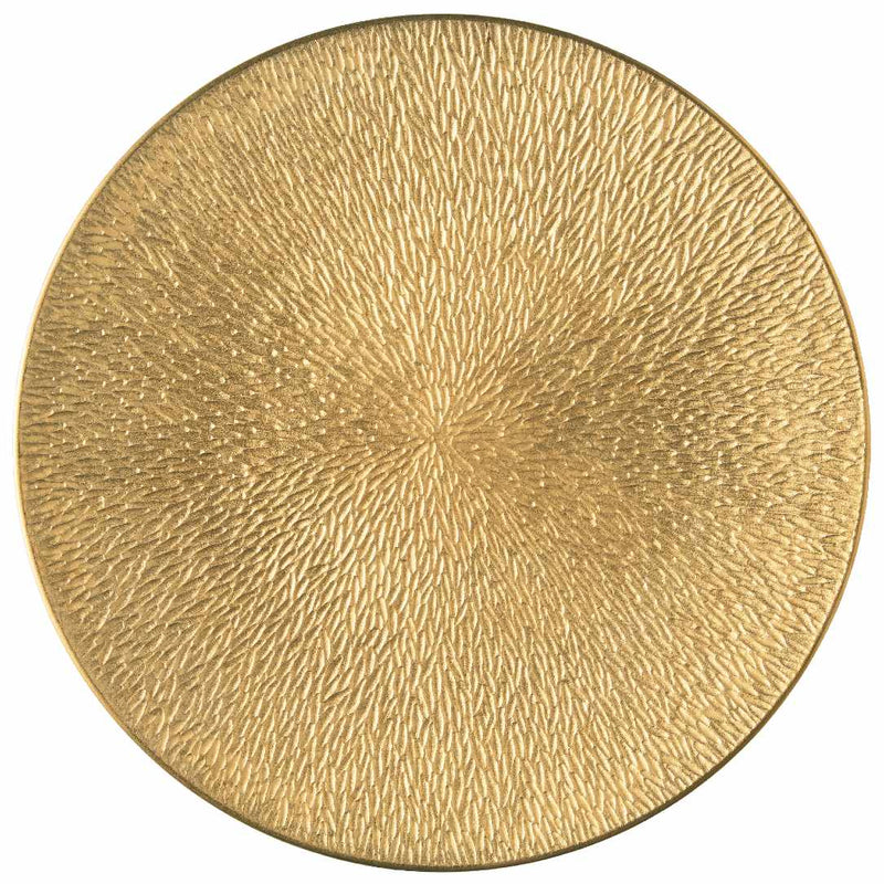 Minéral Gold fully engraved presentation plate by Raynaud, Limoges porcelain with gold detailing