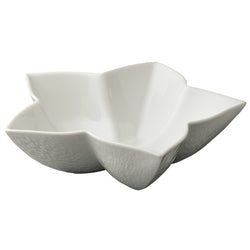 Minéral White large star-shaped porcelain bowl by Raynaud, sculptural centrepiece serving dish

