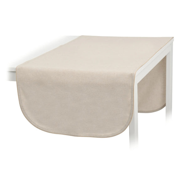 Beige table runner on a white background