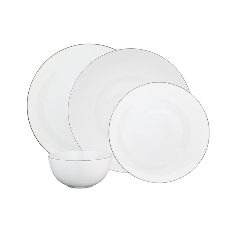 Amiramour Dinnerware Set of 16 Pieces - Monceau Platine by Raynaud