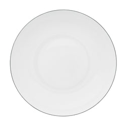 Monceau Platine deep plate 22 cm by Raynaud, Limoges porcelain with platinum border