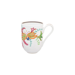 Imari porcelain mug with colourful Japanese floral patterns by Raynaud