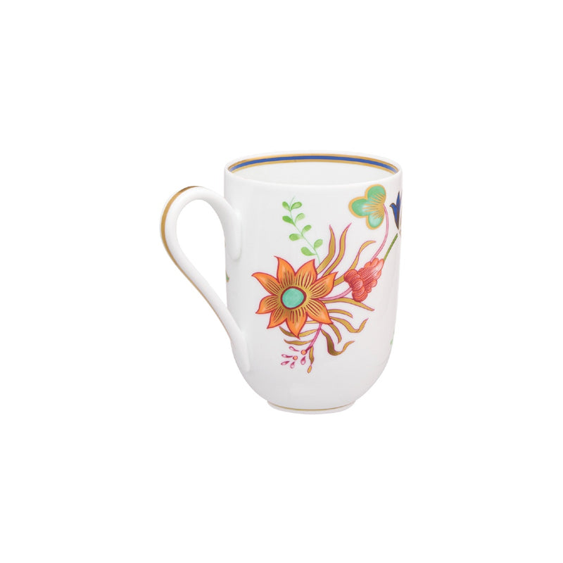 Imari porcelain mug with colourful Japanese floral 