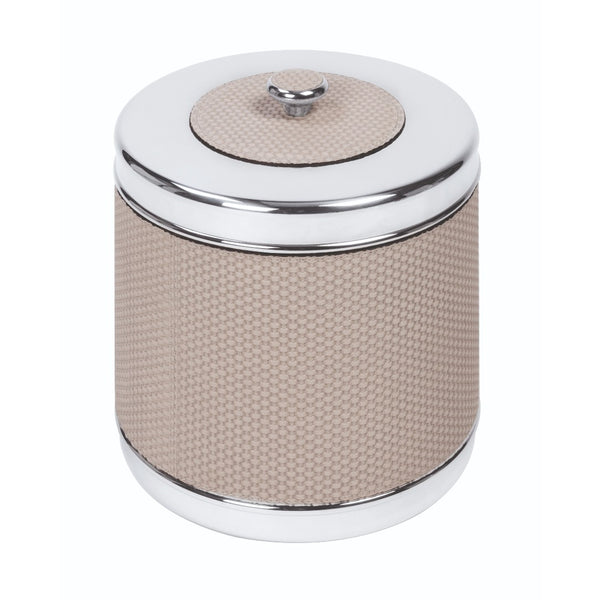 Luxury large monochrome ice bucket and bottle cooler in Bellagio leather by Giobagnara