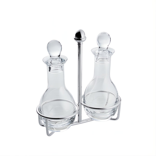 Oil and Vinegar Cruet Set Regards Silver-Plated by Ercuis in crystal and silver, refined French design for elegant dining.