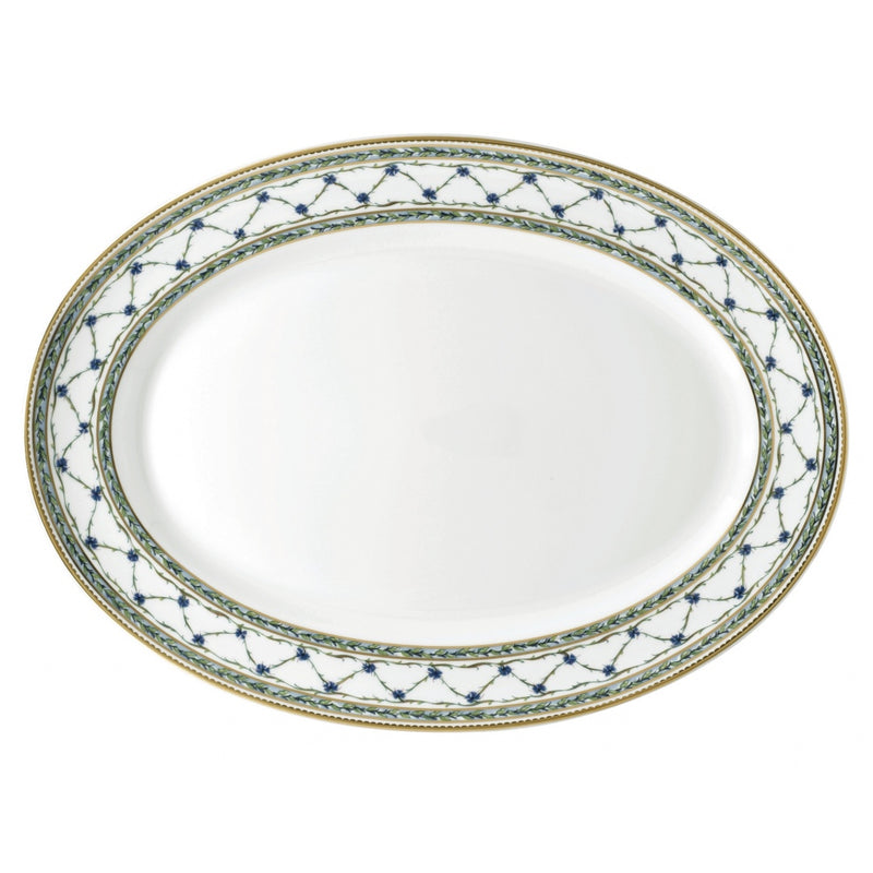 Oval Platter 41cm Allée du Roy porcelain by Raynaud