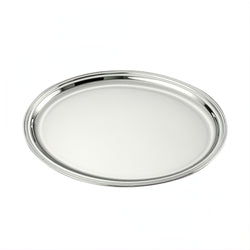 Oval Inglese tray silver-plated by Schiavon, handcrafted in Italy and available in multiple sizes for refined serving or display.
