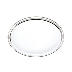Oval Verona tray silver-plated by Sonja Quandt, handcrafted in Germany and available in multiple sizes for refined serving or display.