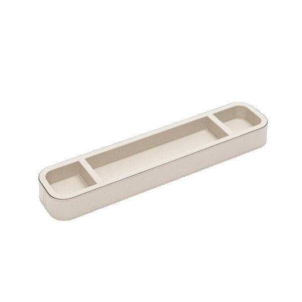 Leather Pen Tray Polo No. 3 by Giobagnara in light golf leather