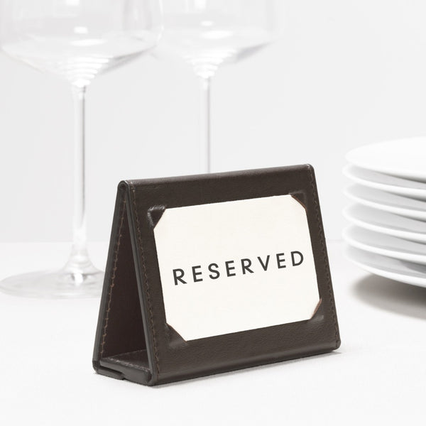 Aspen Place Card Holder in Leather by Giobagnara