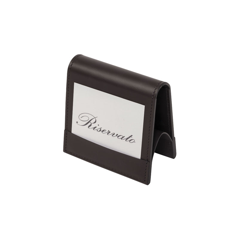 Place Card Holder Reserved in Tecnocuoio Regenerated Leather by Giobagnara x Rudi