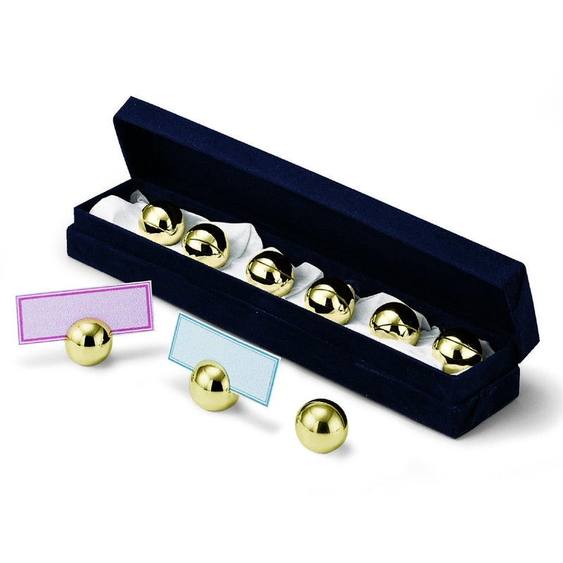Sfera Gold Plated Place Card Holders Set of 6 by Greggio