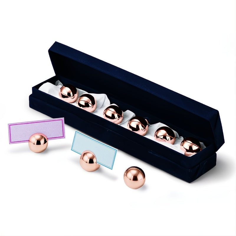 Sfera Rose Gold Place Card Holders Set of 6 by Greggio