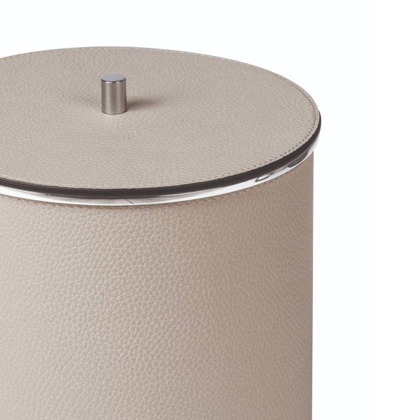 Close-up Positano Large Ice Bucket and Bottle Cooler in printed calfskin deer leather by Giobagnara