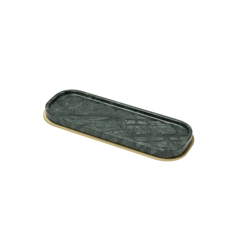 Amiramour Positano Marble Long Valet Tray in Green Guatemala by Giobagnara 1