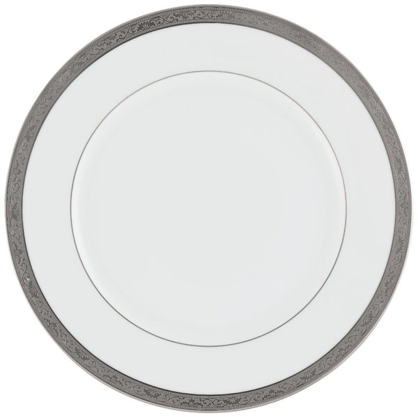 Ambassador Platine porcelain presentation plate by Raynaud with platinum inlay and Renaissance-style border design