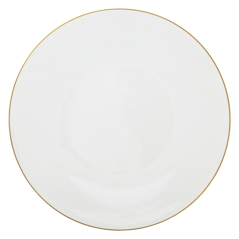 Limoges porcelain presentation plate with gold rim from the Monceau Gold collection by Raynaud