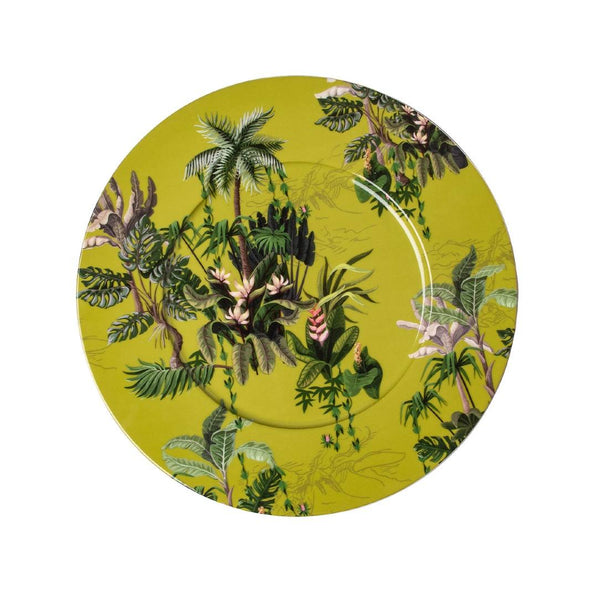 Paraiso porcelain presentation plate with tropical motifs by Sieger by Fürstenberg