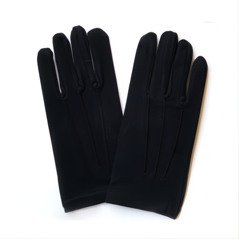 Professional black cotton and lycra service gloves by Amiramour, ideal for hospitality and table service.