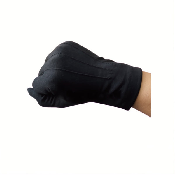 Black glove on a white background