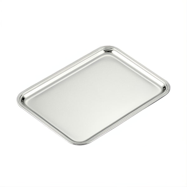 Rectangular Inglese tray silver-plated by Schiavon, handcrafted in Italy and available in multiple sizes for refined serving or display.