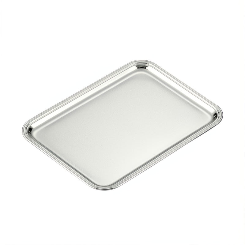 Rectangular Inglese tray silver-plated by Schiavon, handcrafted in Italy and available in multiple sizes for refined serving or display.