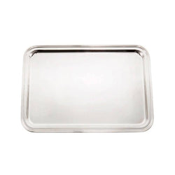 Rectangular London tray silver-plated by Sonja Quandt, handcrafted in Germany and available in multiple sizes for elegant serving or display.