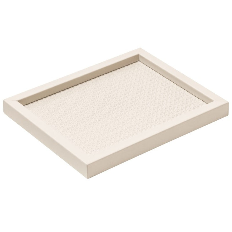 Rectangular Valet Leather Tray Chaumont Vienna Pattern large by Giobagnara x Pigment France