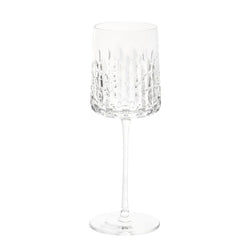 Ulysse red wine glass in hand-cut French crystal with siren-scale design.