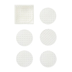 Reed coaster set of 6 in white by Kim Seybert with caddy, natural woven table accessory