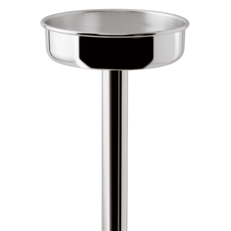 Close-up of Rencontre silver-plated champagne cooler stand by Ercuis, luxury champagne service accessory