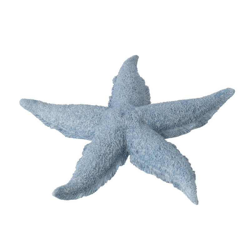 Jolipa decorative resin starfish figurine in blue, large coastal decor accent for yachts and beach homes.