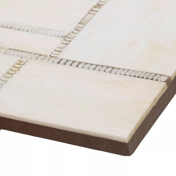Close-up of Resin and wood coaster in natural finish, organic modern table decor

